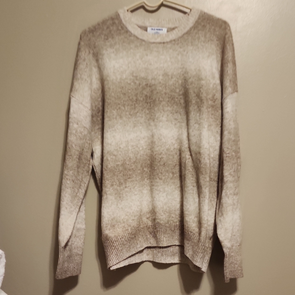 Womens Old Navy Gradient Brown and Cream Sweater